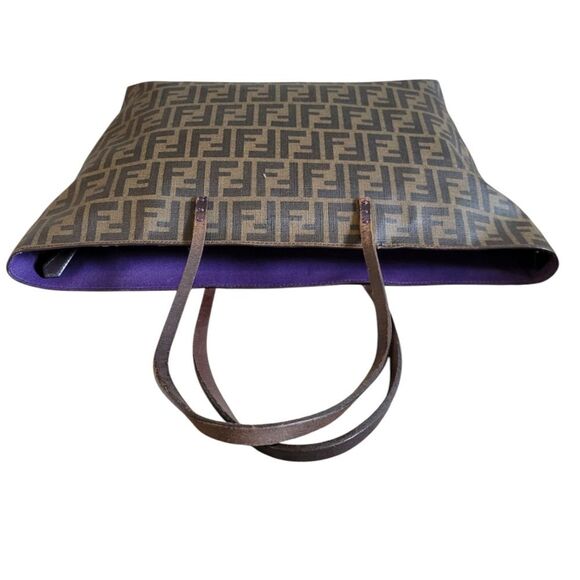 Fendi Zucca FF Tote Shoulder Bag Brown - Picture 3 of 16